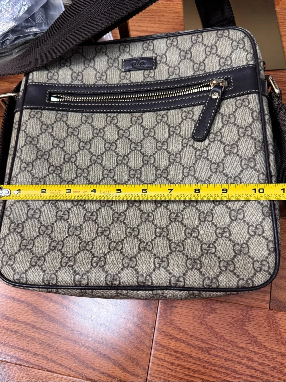 Gucci Brown and Beige GG Canvas Messenger Bag